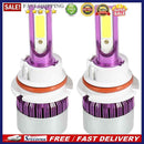 1 Pair COB LED Car Headlight Bulbs 72W 6500K Auto Headlamp Fog Light IP67 Purple