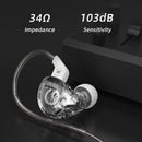 GK G1 HiFi Wired Earphone 3.5mm Plug Headphones Noise Reduction Sports Earphones