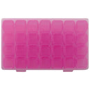 28 Grids Nail Art Storage Box Jewelry Organizer Manicure Tools (Rose Red) Newly