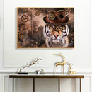 5D DIY Diamond Painting Steampunk Tiger Full Round Drill Mosaic Art Picture Kits