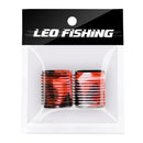 2x Rubber Fishing Reel Grip Non-Slip Protective Wheel Handle Cover (Red)