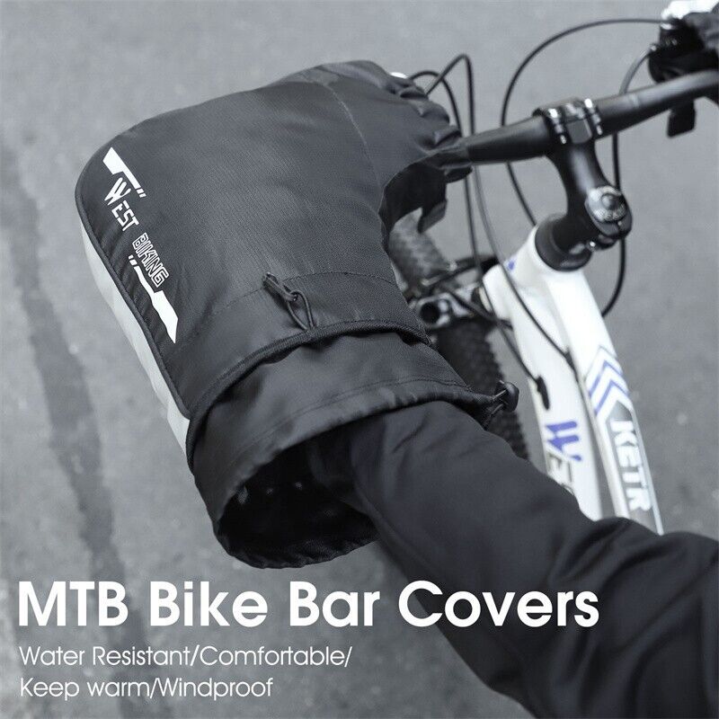 WEST BIKING Winter Bicycle Handlebar Covers Gloves Cycling Motorcycle Mittens