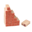 25pcs Love Diary Rubber Wooden Stamp Set DIY with Wooden Box
