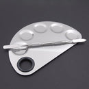 Stainless Steel Makeup Beauty Artist Nail Eye Shadow Mixing Palette Spatula
