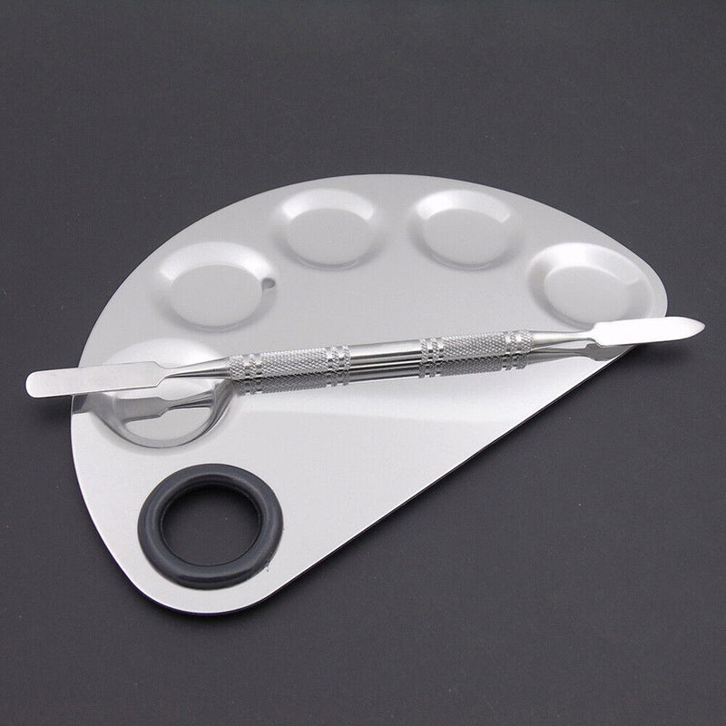 Stainless Steel Makeup Beauty Artist Nail Eye Shadow Mixing Palette Spatula