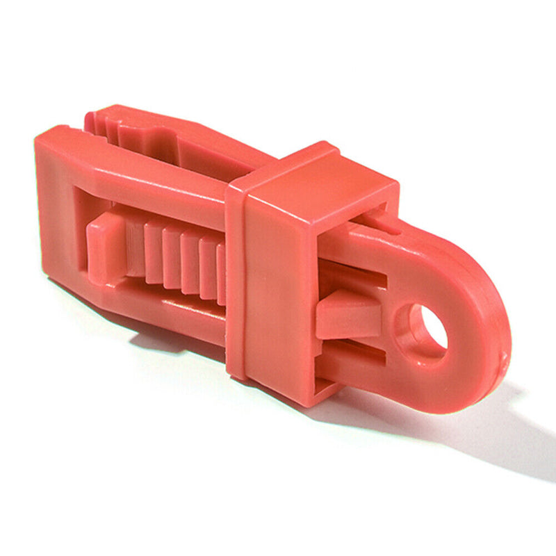 10pcs Outdoor Large Canopy Wind Rope Clamps Windproof Tent Clips (Red) Newly