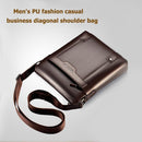 Casual Solid Color Shoulder Bags Business PU Leather Men Crossbody Travel Messen