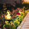 5pcs Solar Power LED Waterproof Garden Landscape Owl Lawn Ligh(Light Brown)