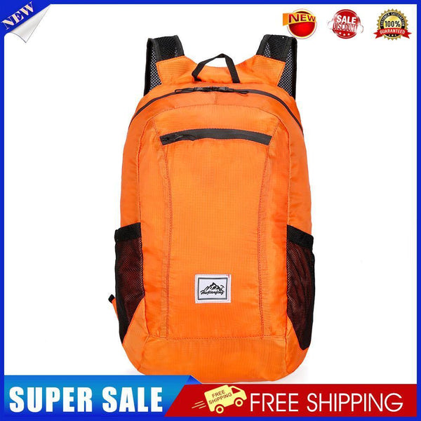20L Large Waterproof Folding Climbing Backpack Bag Travel Rucksack (Orange)