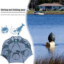 6/8 Holes Fishing Net Shrimp Cage Nylon Foldable Fish Cast Trap (8 Holes) Newly