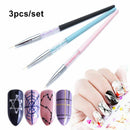 Handle Nail Liner Pen Drawing Lines Grid Stripe Manicure Painting UV Gel Brush