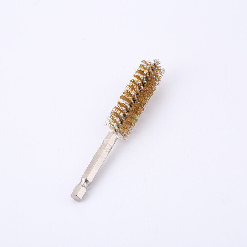 2pcs Car Steel Wire Brush Machine Paint Remover Cleaner with Drill (Copper)