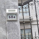House Number LED Solar Lamp Waterproof Outdoor Address Number Sign Light Newly