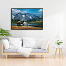 Couple Riding Horse Oil Paint By Numbers Kit Frameless Drawing Picture Decor