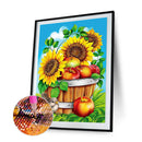 DIY Sunflower and Bird Full Round Diamond Painting Mosaic Kits Wall Decor Craft