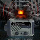 Outdoor Receiver Music Player Hand Crank Radio Solar FM Radio LED Flashlight