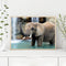 Wading Elephant Oil Paint By Numbers DIY Handpainted on Canvas Home Decorations