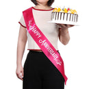 Ribbon Shoulder Strap Satin Sash Happy Anniversary Anniversary Celebration