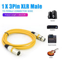 5.9ft DMX Stage DJ Cable  XLR 3Pin Male to Female Connector Wire (Yellow) Newly