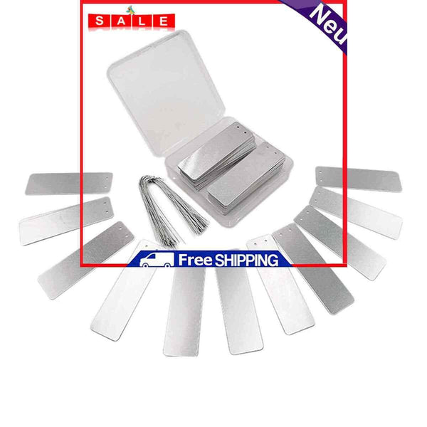 Aluminum Plant Label - Double-Sided Written Labels with Metal Wire for Gardening