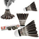 12pcs Game Training Stable Pro Ball Badminton Shuttlecock Black Goose Feather