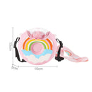 380ml Donut Water Bottle - Sport Straw Drink Bottle for Kids (Rainbow Pink)