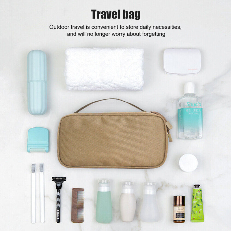 Outdoor Travel Camping EDC Tool Storage Bag First Aid Kits Pouch (Khaki) Newly