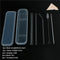 Wedding Transparent Reusable Clean Brush Glass Straws Straight Bent Plastic Box
