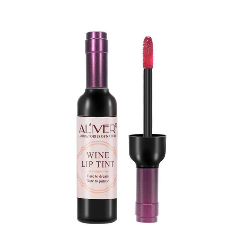 Red Wine Bottle Lips Makeup Moisturizer Lasting Lip Gloss Lipstick (RD02)