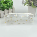 Pencil Box Candy Color Transparent Pen Storage Bag Pencil Bag Daisy Pencil Case