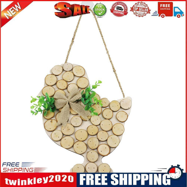 Easter Wooden Hanging Pendant Rabbit Chicken Ornament Home Decor (JM00458)