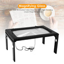 USB Illuminated Table Magnifier Desk Type Reading Loupe Magnifying Glass Newly