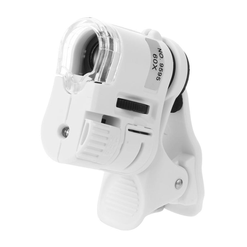 highplus Magnifier Universal 60x Cell Phone Microscope Camera Clip Lens with LED Light