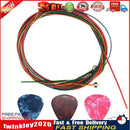 9pcs Colorful Guitar Strings with Picks Plectrum for Folk Acoustic Guitar Newly