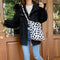 Cow Print Crossbody Bag Plush Women Fashion Big Capacity Shoulder Pouch (2)