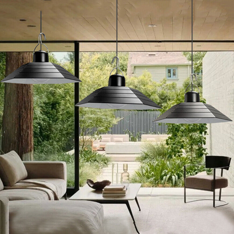2 in 1 Split Solar Chandelier LED Remote with Cable Yard Lamp (2 Head B)