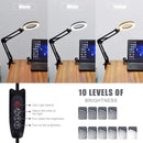 LED 8x Magnifying Glass Table Lamp Cold Clamp Light for Repairing Tattooing