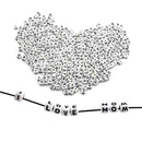 100X White Letter Alphabet Acrylic Beads For Bracelet Handmade DIY I2E4 Y0I6