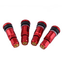 4pcs Car Tubeless Tyre Valve Stems Aluminum Tire Air Valve Stems (Red) Newly