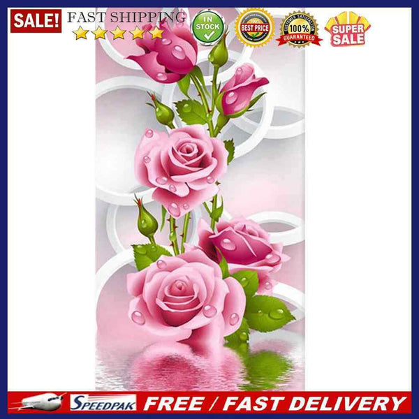 5D DIY diamond Painting Rose Flower Embroidery Diamonds Wall Stickers Decor