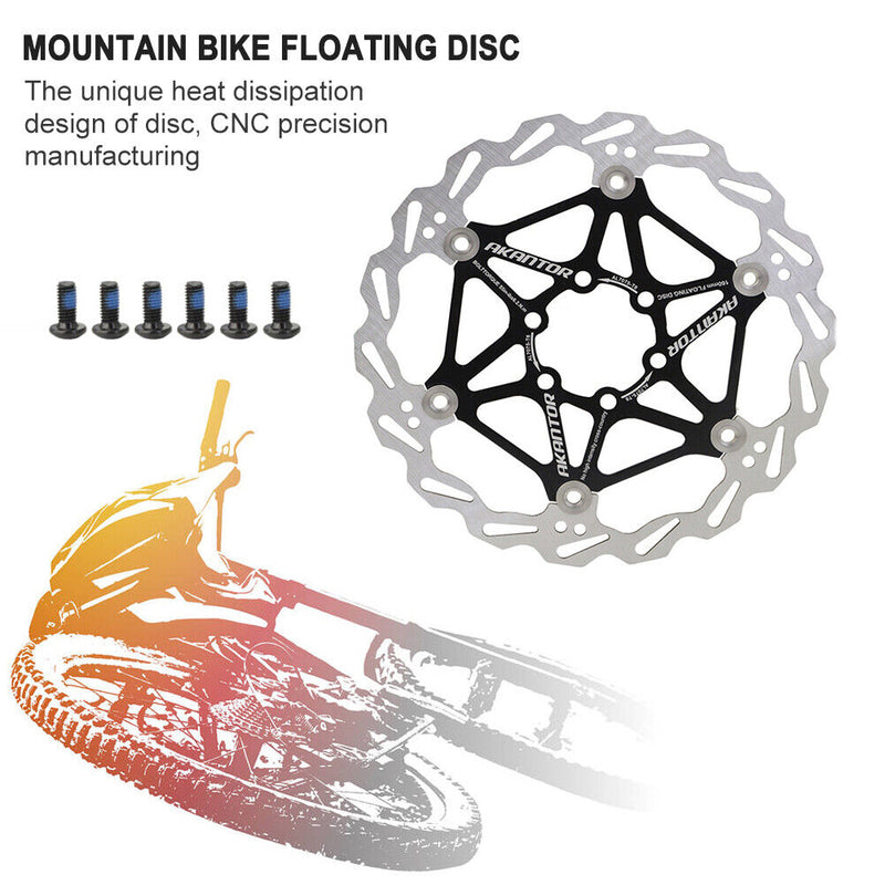 Bicycle Brake Disc MTB Road Bike Hydraulic Disc Brake Rotors (160mm Black) Newly