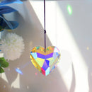 Crystal Diamond Wind Chimes Ornaments Love Heart Hanging During Room Decoration
