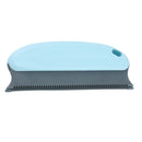 Dog Cat Pet Hair Remover Manual Cleaning Brush for Carpet Beds (Light Blue)