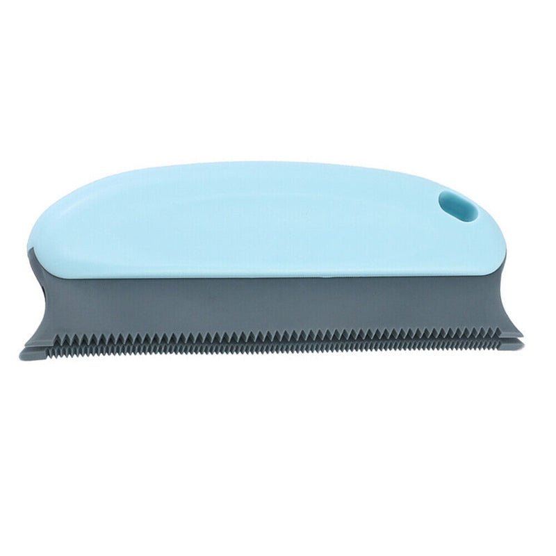 Dog Cat Pet Hair Remover Manual Cleaning Brush for Carpet Beds (Light Blue)