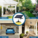 Solar LED Pendant Lights Outdoor Garden Wall Chandelier (Double Head Warm) Newly