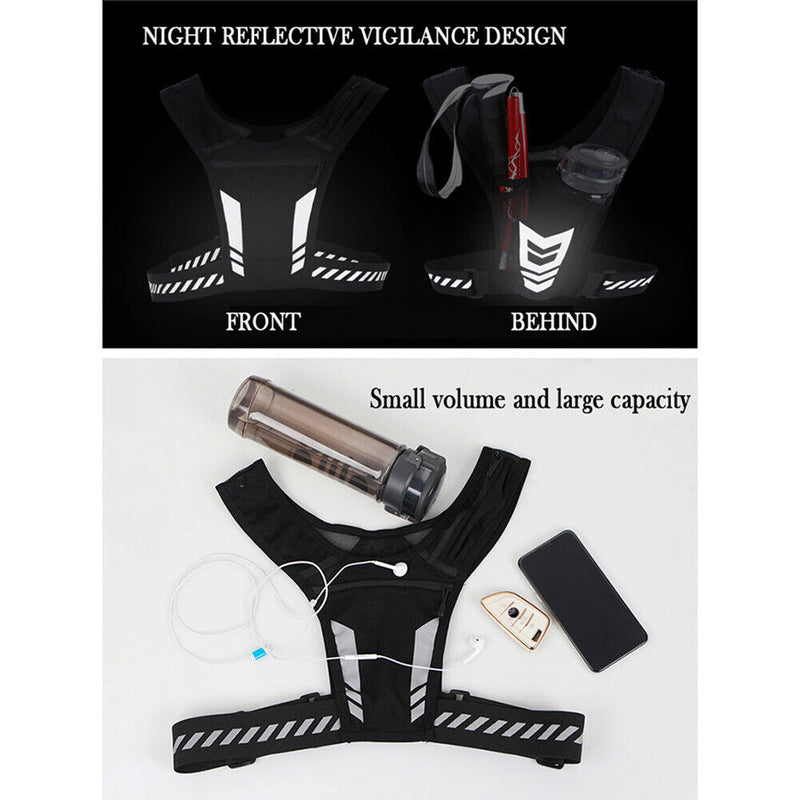 Cycling Vest Unisex Lightweight Running Chest Bag Elastic Tank Top for Men Women