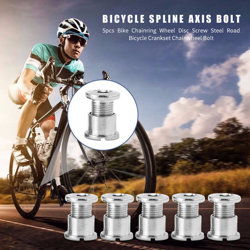5pcs Mountain Road Bicycle Crankset Chainwheel Bolt Screws Cycling Riding P