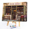 Frameless Oil Paint By Numbers Bookshop DIY Canvas Picture Craft for Home Newly