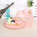 10 inch Round Portable Cake Box Fresh-keeping Case Birthday Decor (Pink) Newly