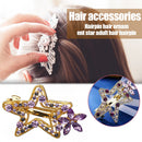 Fashion Rhinestone Flower Hair Clip Elegant Star Barrette Women Sweet Headwear